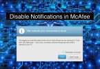 mcafee disable notification